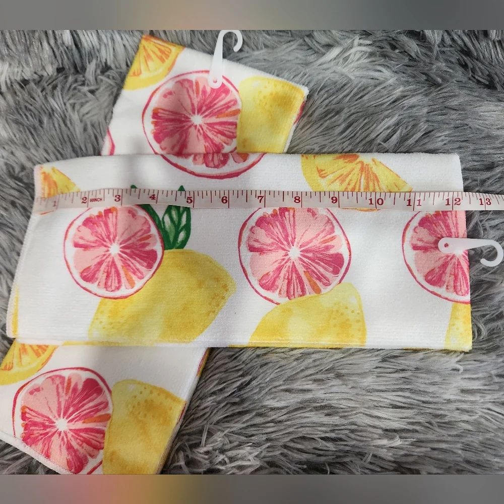 Colorful Citrus Print Kitchen Towel Set - Picture 2 of 2